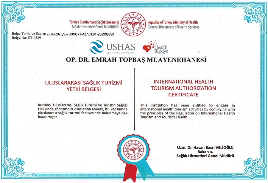 Uluslararası Sağlık Turizmi Yetki Belgesi